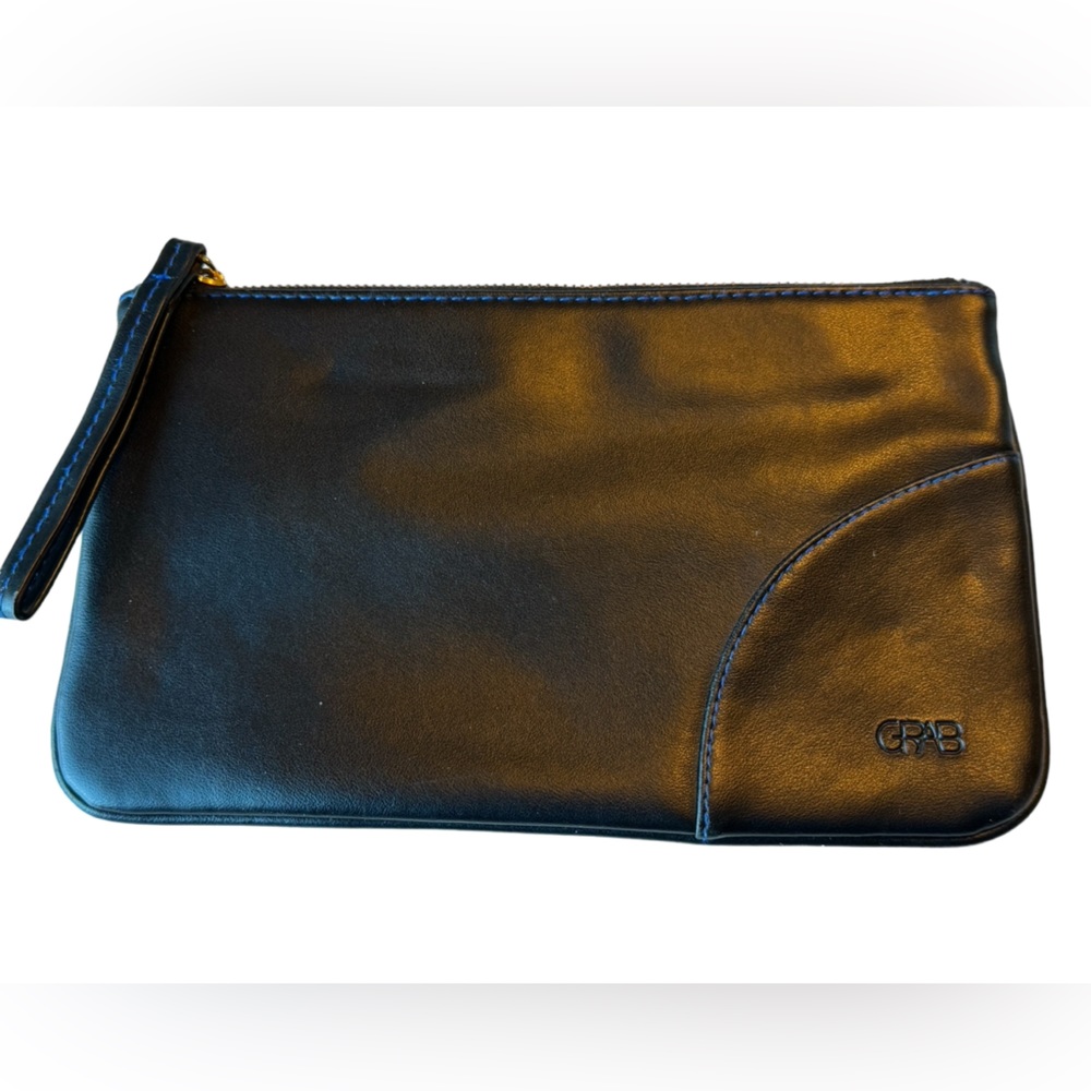 High End GRAB Black & Red Supple Genuine Leather Zip Women’s Wallet MINTY